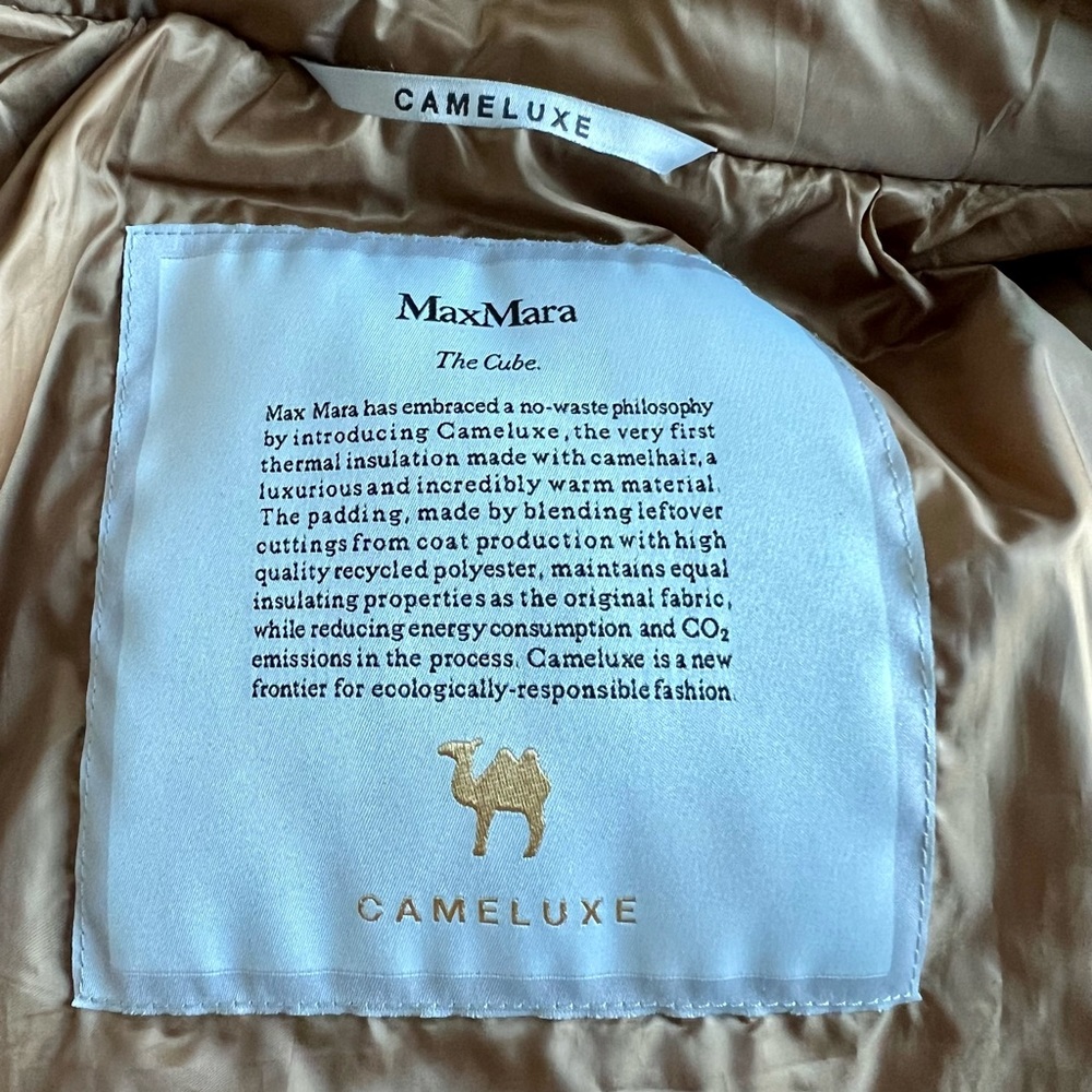 MAX MARA The Cube Greenco Cameluxe padded coat, caramel - Picture 10 of 15